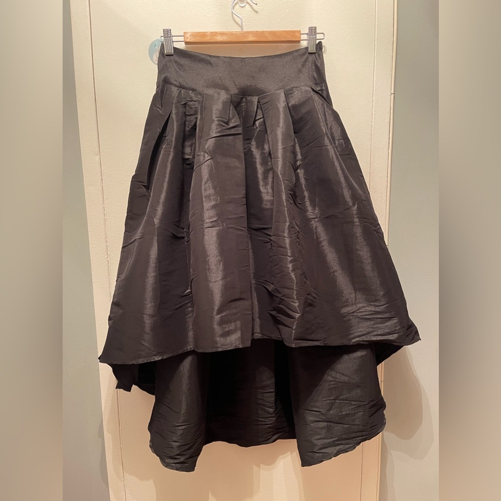Flared High Low Long Skirt with Ribbon Accent. Size L. NWOT